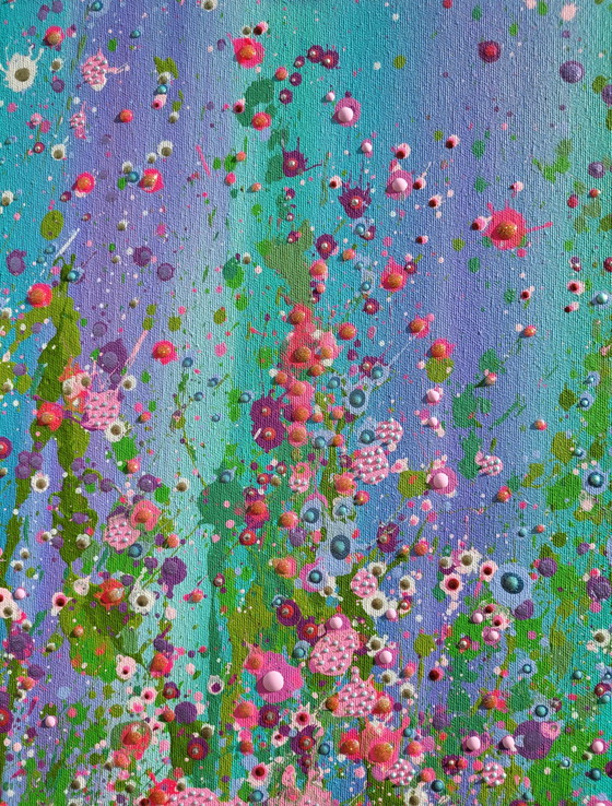 Image 1 of Valentina Pufe- Peinture abstraite de fleurs "Sweet Dreams" (Doux rêves)