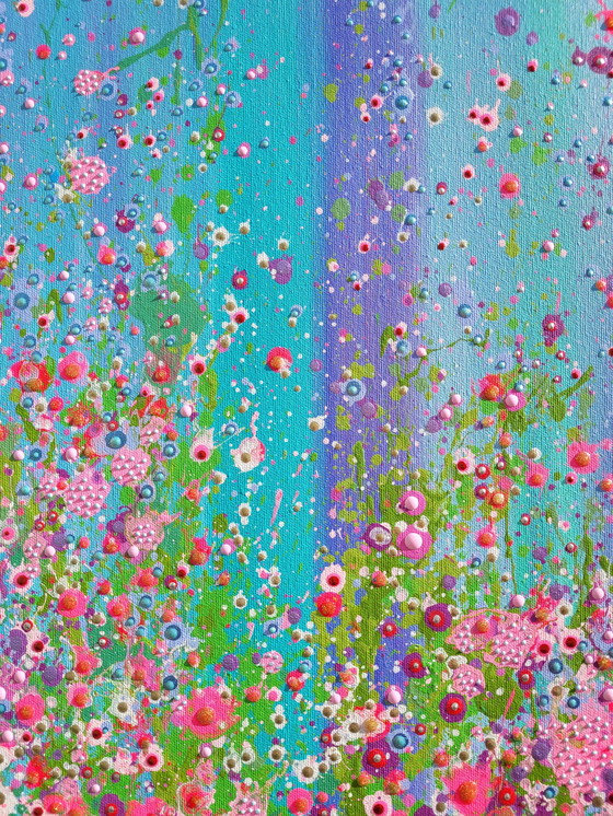 Image 1 of Valentina Pufe- Peinture abstraite de fleurs "Sweet Dreams" (Doux rêves)