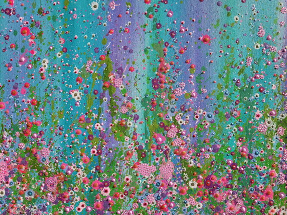 Image 1 of Valentina Pufe- Peinture abstraite de fleurs "Sweet Dreams" (Doux rêves)