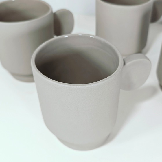 Image 1 of Lot de 4 mugs Valerie Objects Inner Circle par Maarten Baas - Gris clair