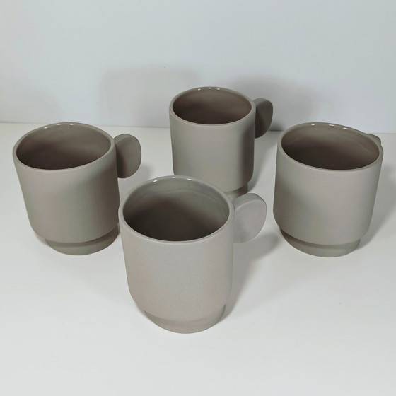 Image 1 of Lot de 4 mugs Valerie Objects Inner Circle par Maarten Baas - Gris clair