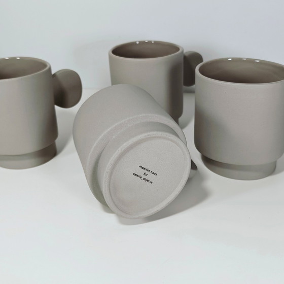 Image 1 of Lot de 4 mugs Valerie Objects Inner Circle par Maarten Baas - Gris clair