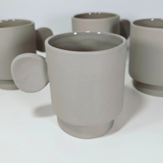 Image 1 of Lot de 4 mugs Valerie Objects Inner Circle par Maarten Baas - Gris clair