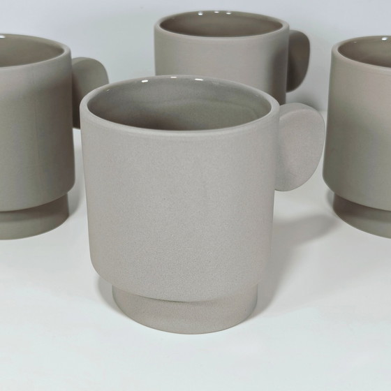 Image 1 of Lot de 4 mugs Valerie Objects Inner Circle par Maarten Baas - Gris clair