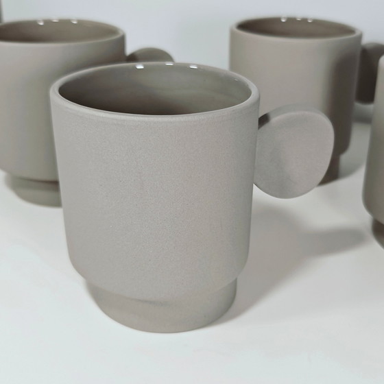 Image 1 of Lot de 4 mugs Valerie Objects Inner Circle par Maarten Baas - Gris clair