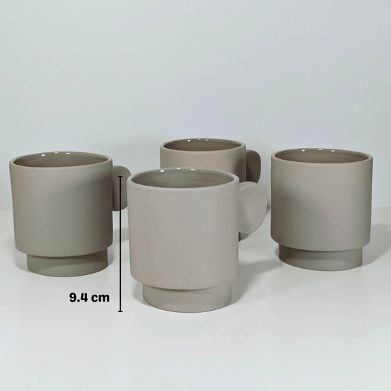 Image 1 of Lot de 4 mugs Valerie Objects Inner Circle par Maarten Baas - Gris clair