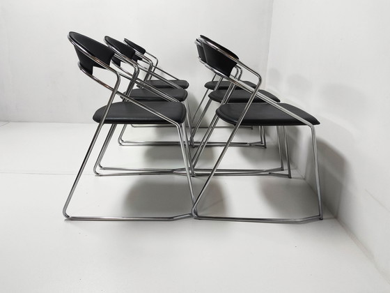 Image 1 of 6X Post Modern Wire Steel Dining Chair