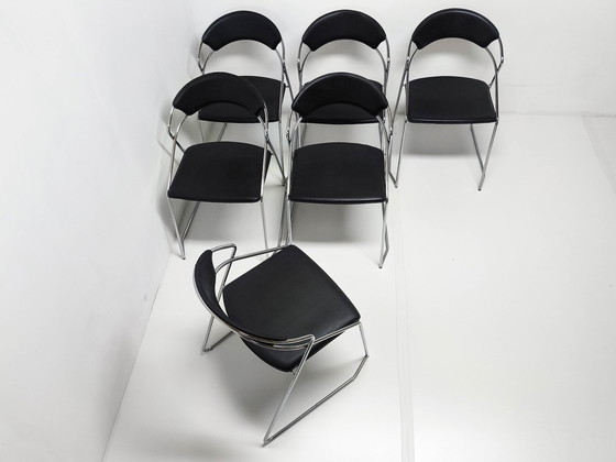 Image 1 of 6X Post Modern Wire Steel Dining Chair