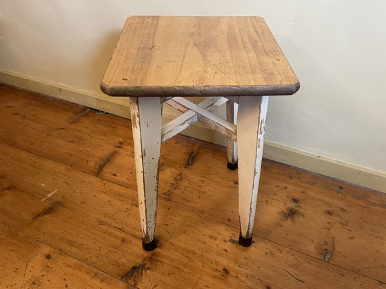 Image 1 of Tabouret Banc Vintage Français