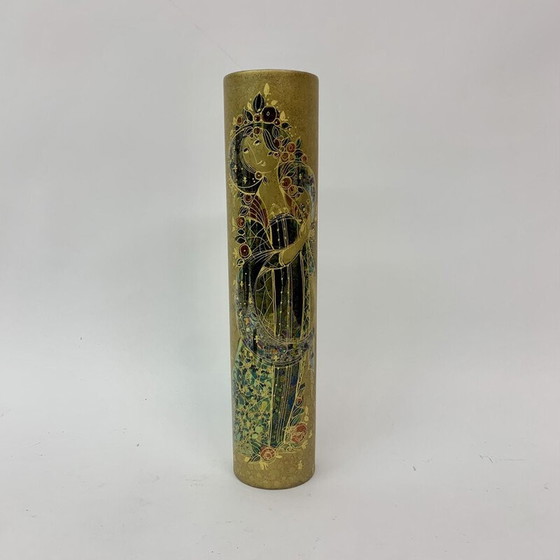 Image 1 of Vase vintage en or par Bjørn Wiinblad pour Rosenthal, 1970