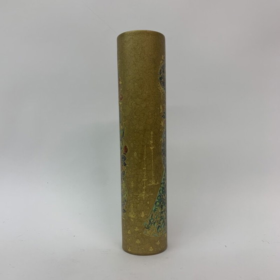 Image 1 of Vase vintage en or par Bjørn Wiinblad pour Rosenthal, 1970