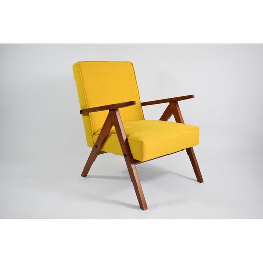 Fauteuil vintage polonais B310 modèle jaune 1960s