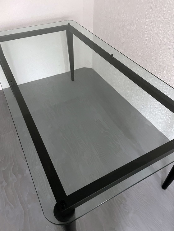 Image 1 of Table de salle à manger en verre - Le Corbusier Design For Cassina (1990S)