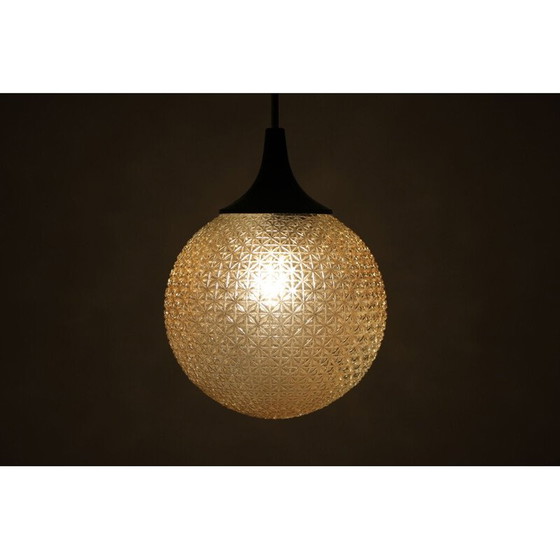 Image 1 of Pendentif globe en verre vintage, 1960