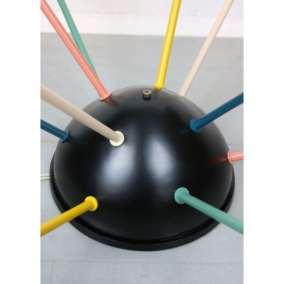 Image 1 of Lustre spoutnik vintage en noir mat, 1950