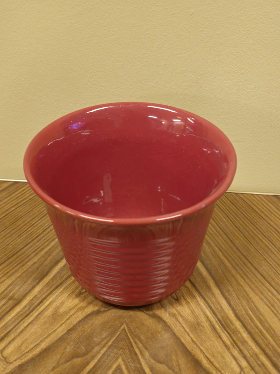 Image 1 of Pot de fleurs vintage rose foncé Pot de fleurs