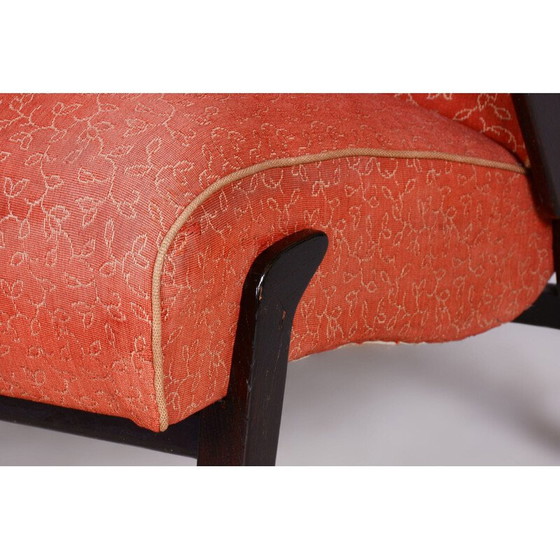 Image 1 of Fauteuil art déco vintage en chêne par Antonin Kybal, Tchécoslovaquie 1930