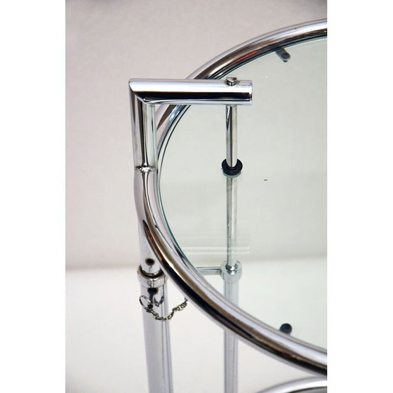 Image 1 of Tables d'appoint réglables vintage de style Eileen Gray, 1980