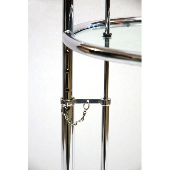 Image 1 of Tables d'appoint réglables vintage de style Eileen Gray, 1980