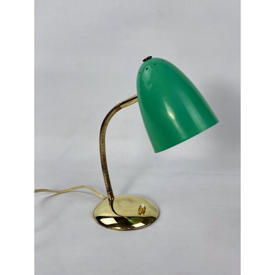Image 1 of Lampe de table Cocotte verte en laiton, 1950