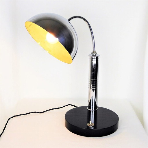 Lampe de bureau vintage chromée, 1930
