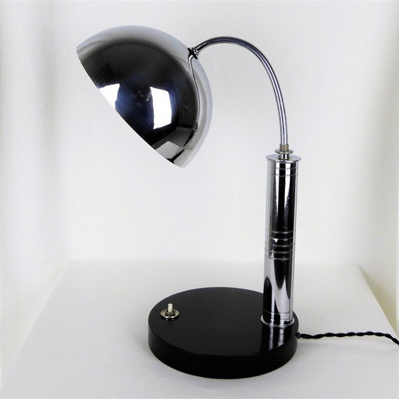Image 1 of Lampe de bureau vintage chromée, 1930