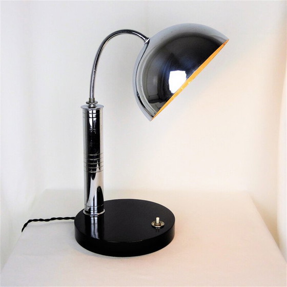 Image 1 of Lampe de bureau vintage chromée, 1930