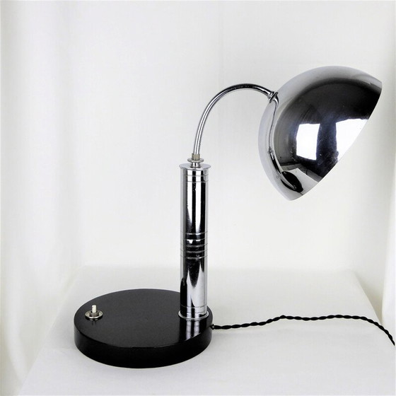 Image 1 of Lampe de bureau vintage chromée, 1930