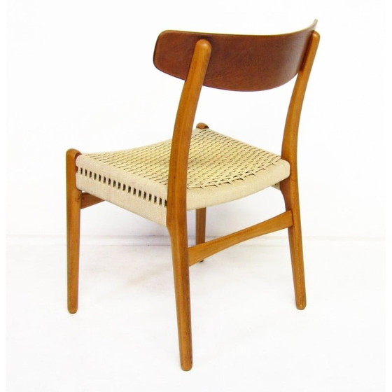Image 1 of Ensemble de 4 chaises vintage Ch-23 par Hans Wegner pour Carl Hansen, années 1950