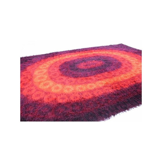 Image 1 of Tapis du milieu du siècle aux formes ovales - années 1970