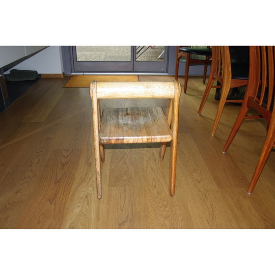 Image 1 of Chaise d'enfant vintage en pin massif par Pierre Grosjean, 1970