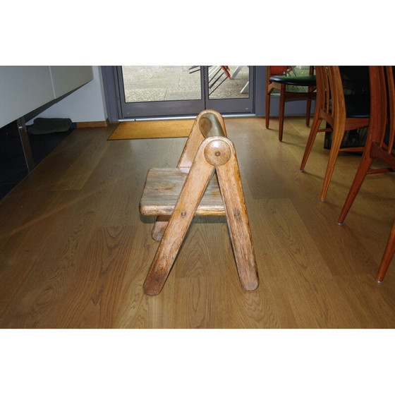 Image 1 of Chaise d'enfant vintage en pin massif par Pierre Grosjean, 1970