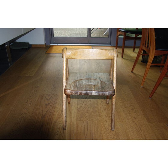 Image 1 of Chaise d'enfant vintage en pin massif par Pierre Grosjean, 1970