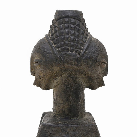 Image 1 of Statue vintage en céramique d'inspiration africaine, 1960