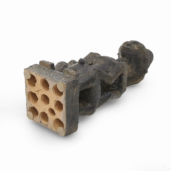 Image 1 of Statue vintage en céramique d'inspiration africaine, 1960