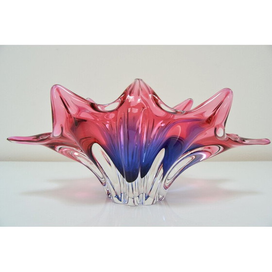 Image 1 of Bol en verre vintage par Josef Hospodka pour Chribska, Tchécoslovaquie 1960