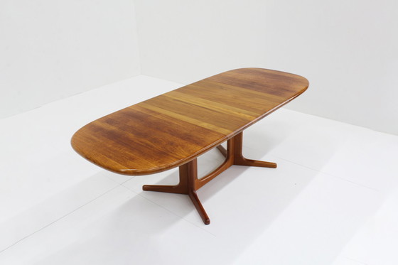 Image 1 of Vintage Danish Oval Extendable Dining Table Solid Teak Glostrup