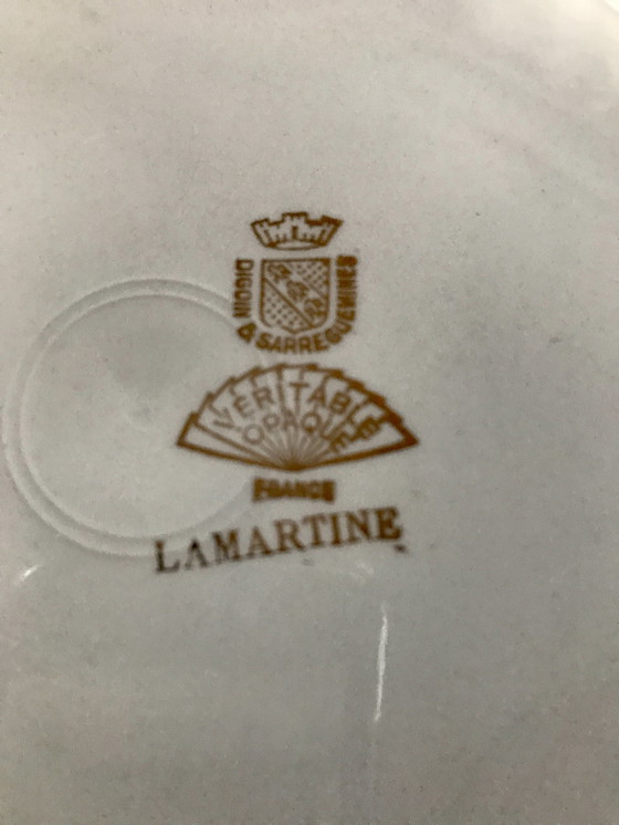 Image 1 of Assiettes anciennes Plates Fougères Lamartine Digoin Sarreguemines