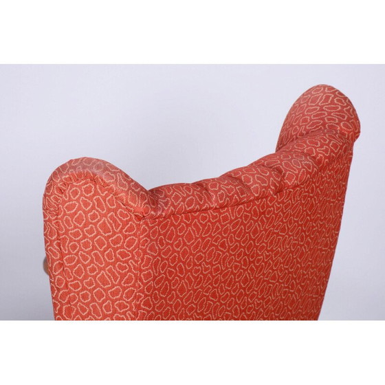 Image 1 of Fauteuil à oreilles Vintage Art Déco en hêtre par Jan Vaněk, Tchécoslovaquie 1930