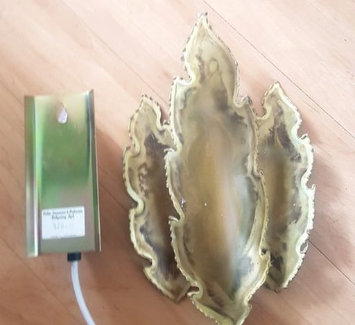 Applique en laiton brutaliste de Svend Agne Sorensen, 1970S