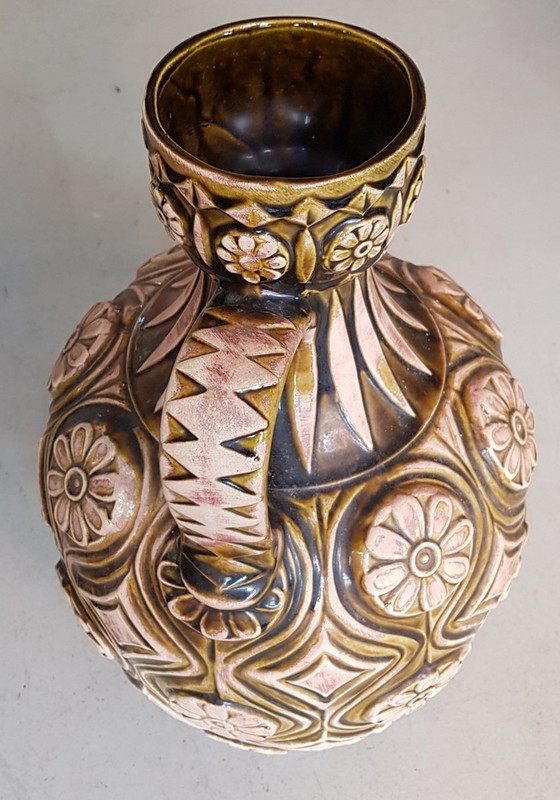 Image 1 of Vase en céramique en relief Bodo Mans pour Bay Keramik