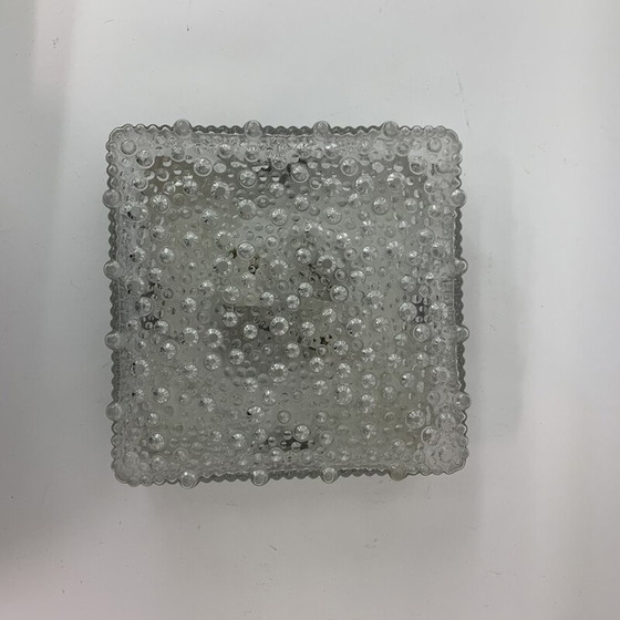 Image 1 of Plafonnier vintage en verre bullé par Helena Tynell, 1970
