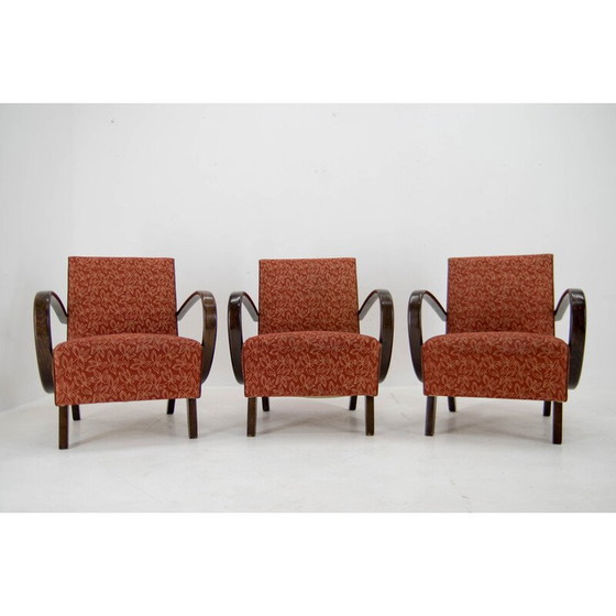 Image 1 of Ensemble de 3 fauteuils vintage de Jindrich Halabala, 1940