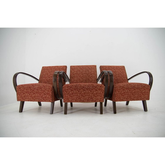 Image 1 of Ensemble de 3 fauteuils vintage de Jindrich Halabala, 1940