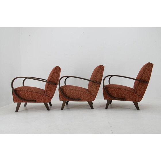 Image 1 of Ensemble de 3 fauteuils vintage de Jindrich Halabala, 1940