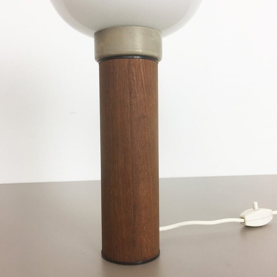 Image 1 of Lampe de table en teck par Uno et Östen Kristiansson pour Luxus, Suède 1960