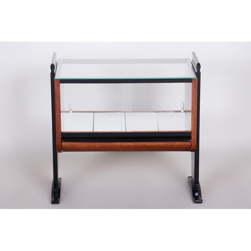 Table basse vintage en noyer par Halabala, Tchécoslovaquie 1930