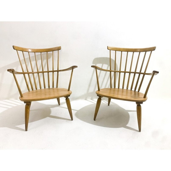 Image 1 of Paire de fauteuils Altheim vintage par Franz Schuster pour Wiesner-Hager, années 1950