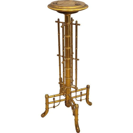 Image 1 of Socle vintage en bois doré, France
