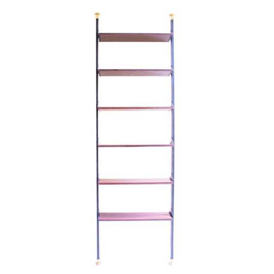 Image 1 of Bibliothèque vintage en métal et laiton, 1950